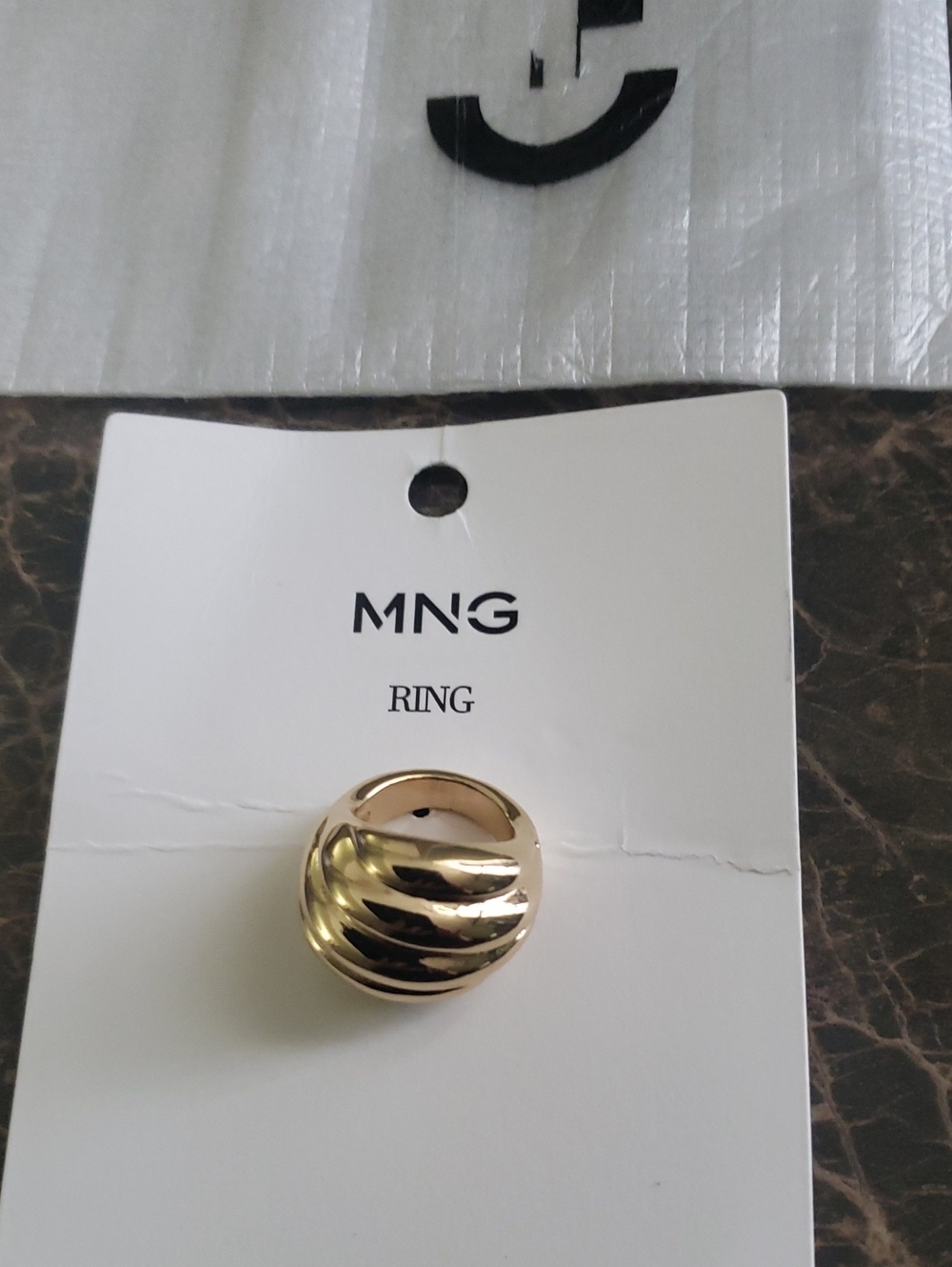 Mango Gold Sculpted Dome Ring